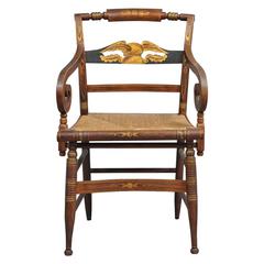 Late Sheraton Fancy Grain-Painted Armchair