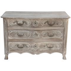 18th Century Bleached Walnut Commode 1