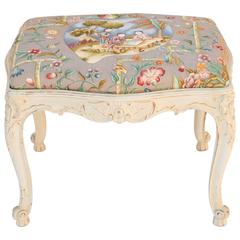 19th Century Painted Louis XV Stool 8