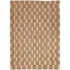 Orley Shabahang "Wood Blocks" Persian Flat-Weave Carpet in Handspun Wool