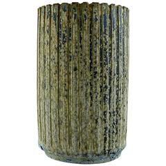 Arne Bang, Ceramic Vase, Fluted Design