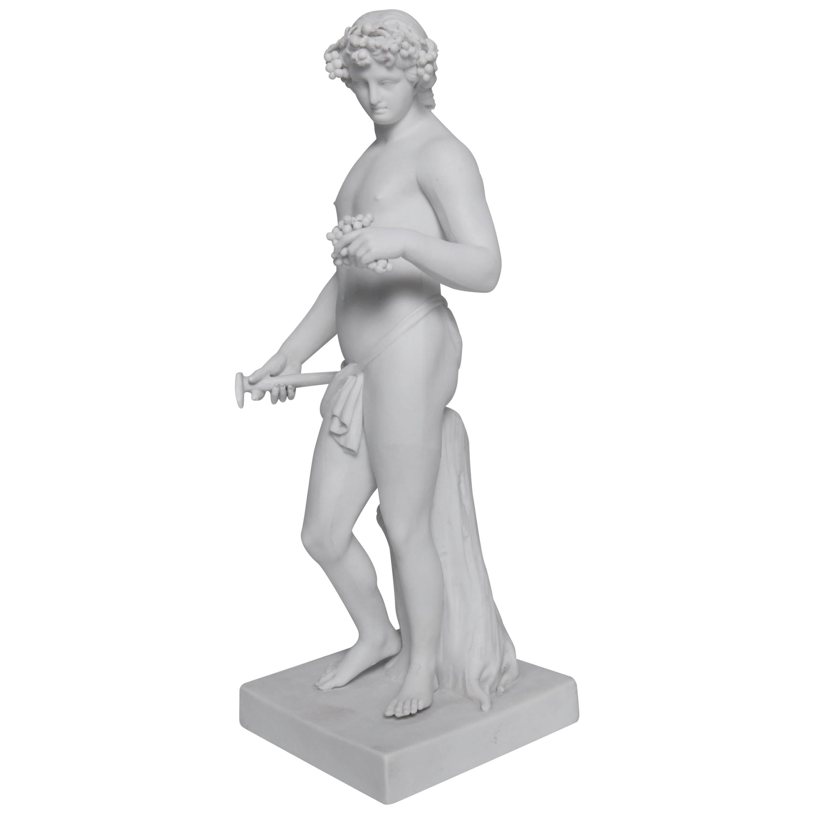Figura di Dioniso in biscuit di Meissen in vendita