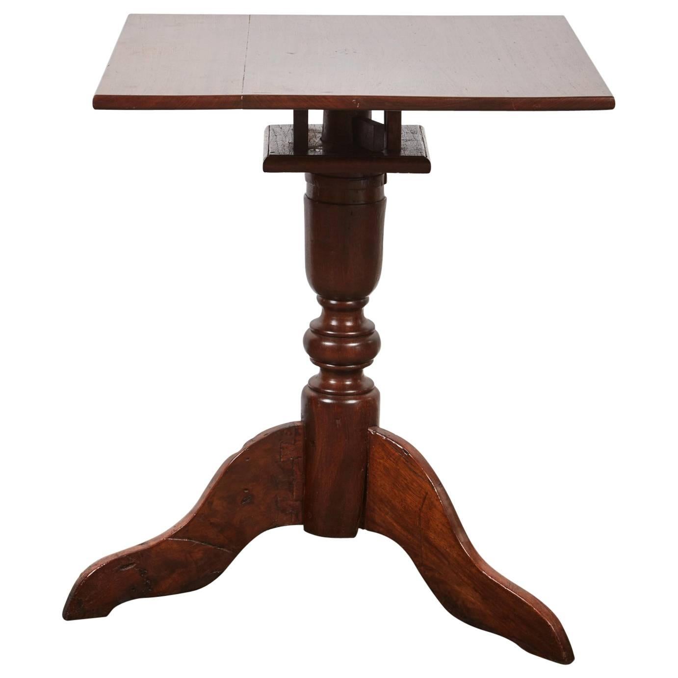 Mid-19th Century Tindalo Wood Square Top Pedestal Table