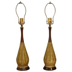 Pair of Mid-Century Torini Ceramic Table Lamps
