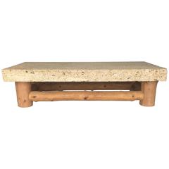 Fossil Stone Coffee Table by Michael Taylor