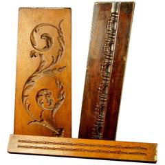 Three 19th Century English Carved Wood Architectural Decorators Moulds 3