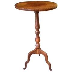 Late 19th Century Italian Olive Wood Tripod Wine Table