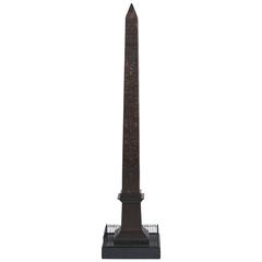 Obelisk in Patinated Bronze, First Half of the 19th Century