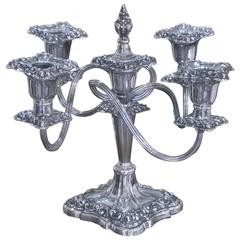 Antique Victorian Silver Plated Candelabra