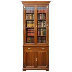 Antique Late Victorian Walnut Bookcase