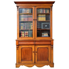 Victorian Oak and Mahogany Country Bookcase