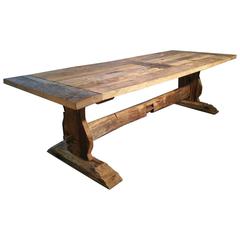Old Oak Craftsman Diner Table Newly Made