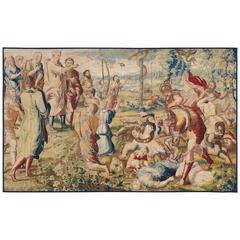 Antique 16th Century Flemish Tapestry Moses and the Bronze Snake