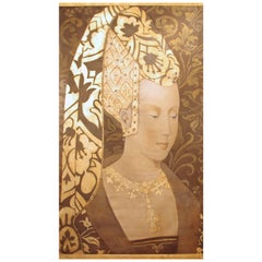 Renaissance Style Woman Portrait, Painted on Linen