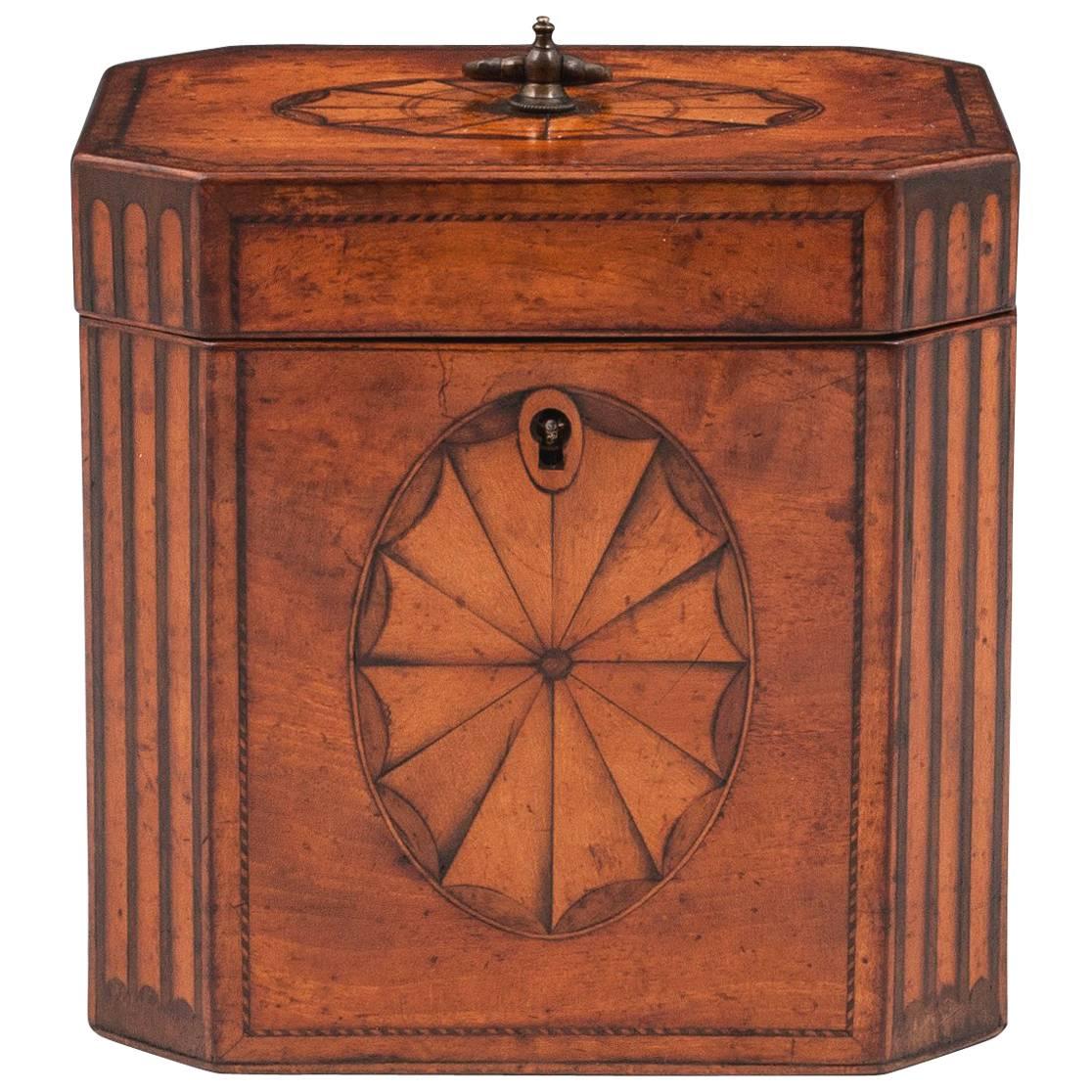 18th Century Georgian Satinwood Tea Caddy