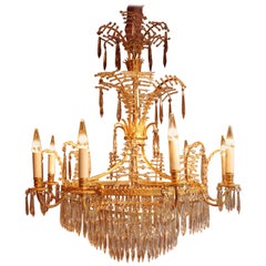 Maison Baguès Directoire Style Chandelier in Gilt Bronze