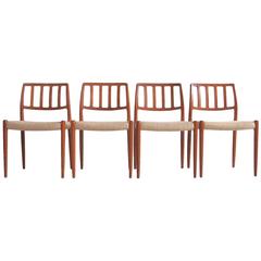 Set of Four Model 83 Niels Otto Møller Chairs 7