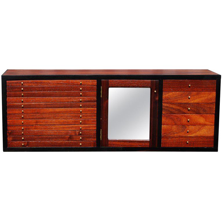 Scandinavian Jewelry Chest in Rosewood with Ebony Trim For Sale