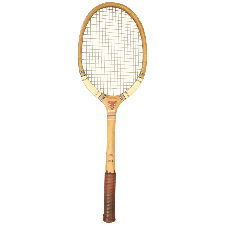 Vintage Prosser Tennis Racket at 1stDibs | prosset dibs, tennis racket  vintage