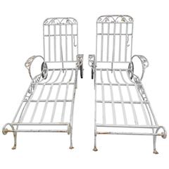 Salterini Chaise Lounges, Mt Vernon Pattern in Wrought Iron (6) available 8