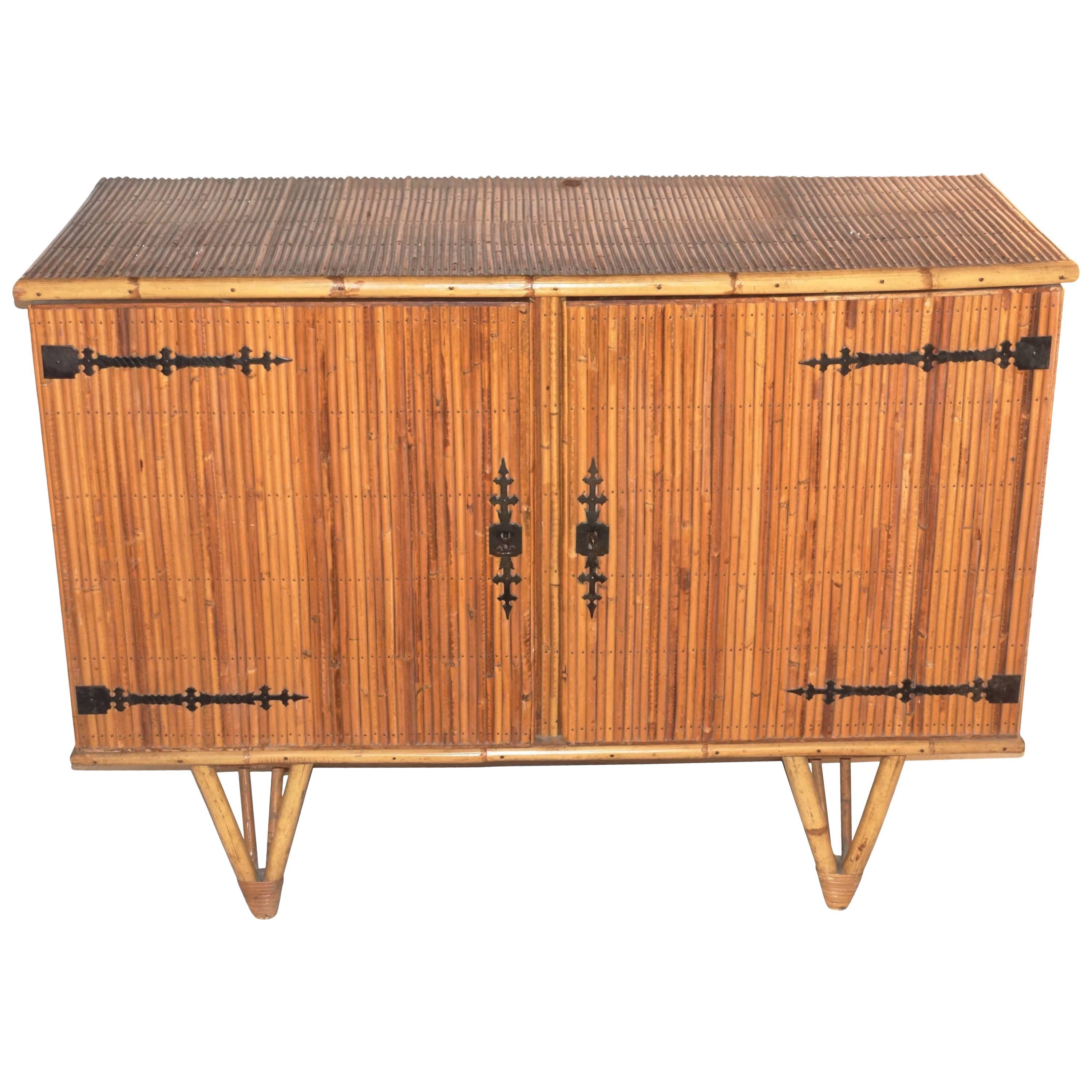 Bamboo Cabinet, France, Mid-Century
