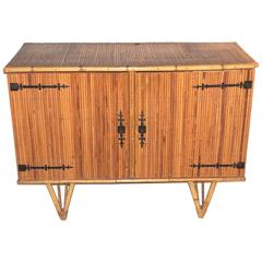 Bamboo Cabinet, France, Mid-Century