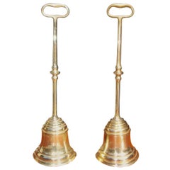 Pair of English Federal Brass Bell Shaped Doorstops, Circa 1790