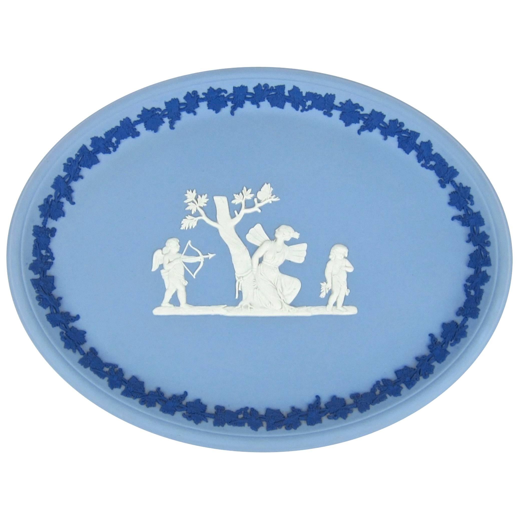 Wedgwood Psyche and Cupid Oval Tray in Tri-Color Jasper