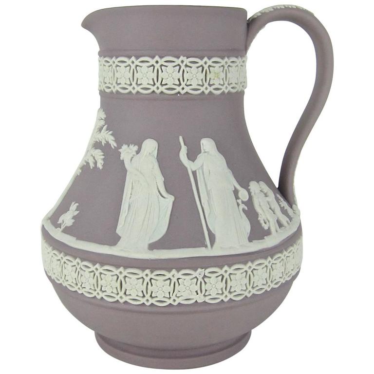 Vintage Wedgwood Solid Lilac Jasper Ware Etruscan Jug For Sale at 1stdibs