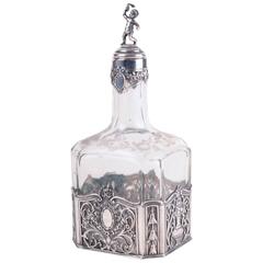 Storck & Sinsheimer 1874-1926 Glass Silver Decanter