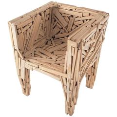 EDRA Favela Armchair in Solid Pine or Teak 10