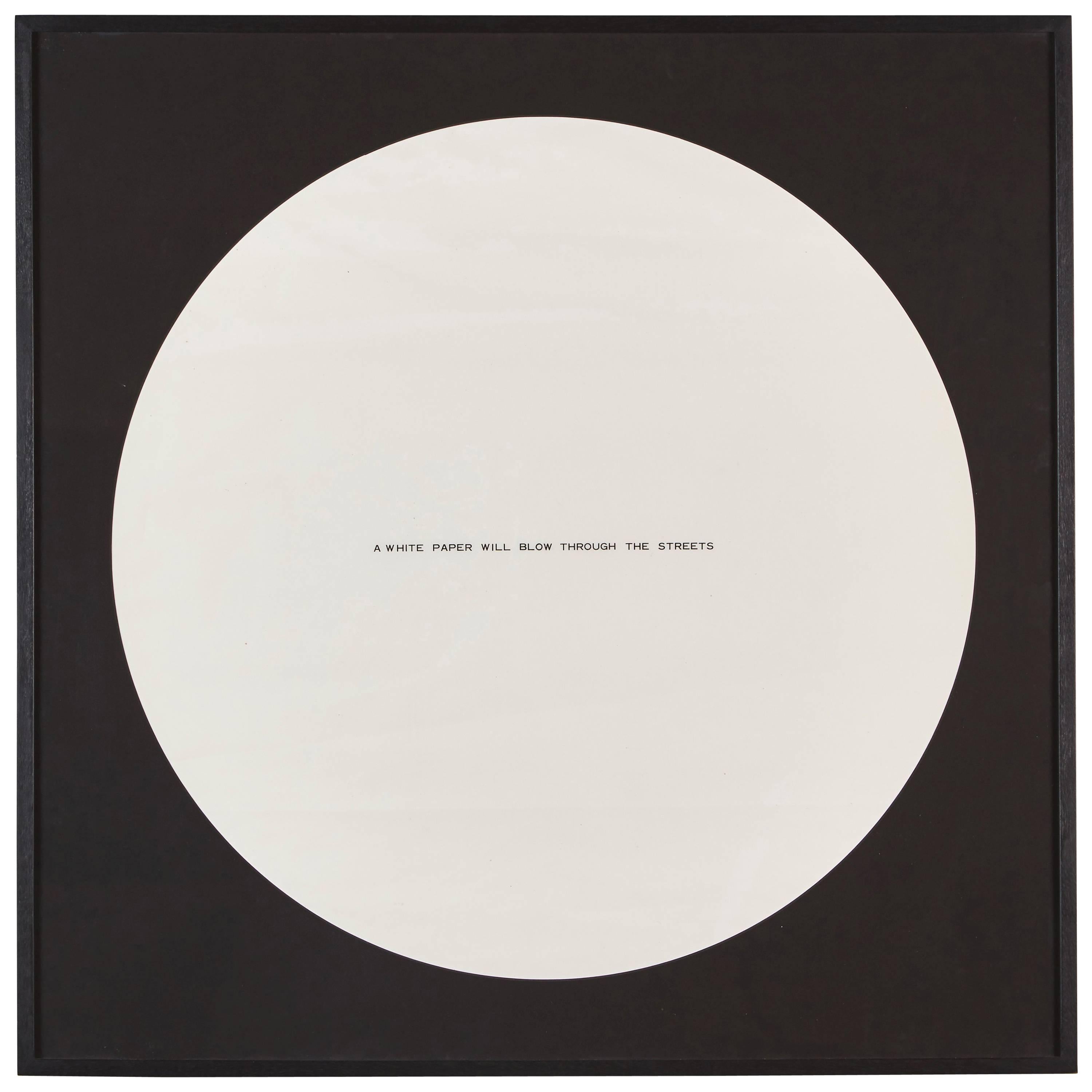 White Paper Will Blow through the Streets by James Lee Byars