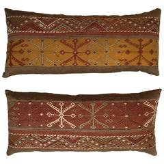 Pair of Vintage Flat-Weave Kilim Pillows