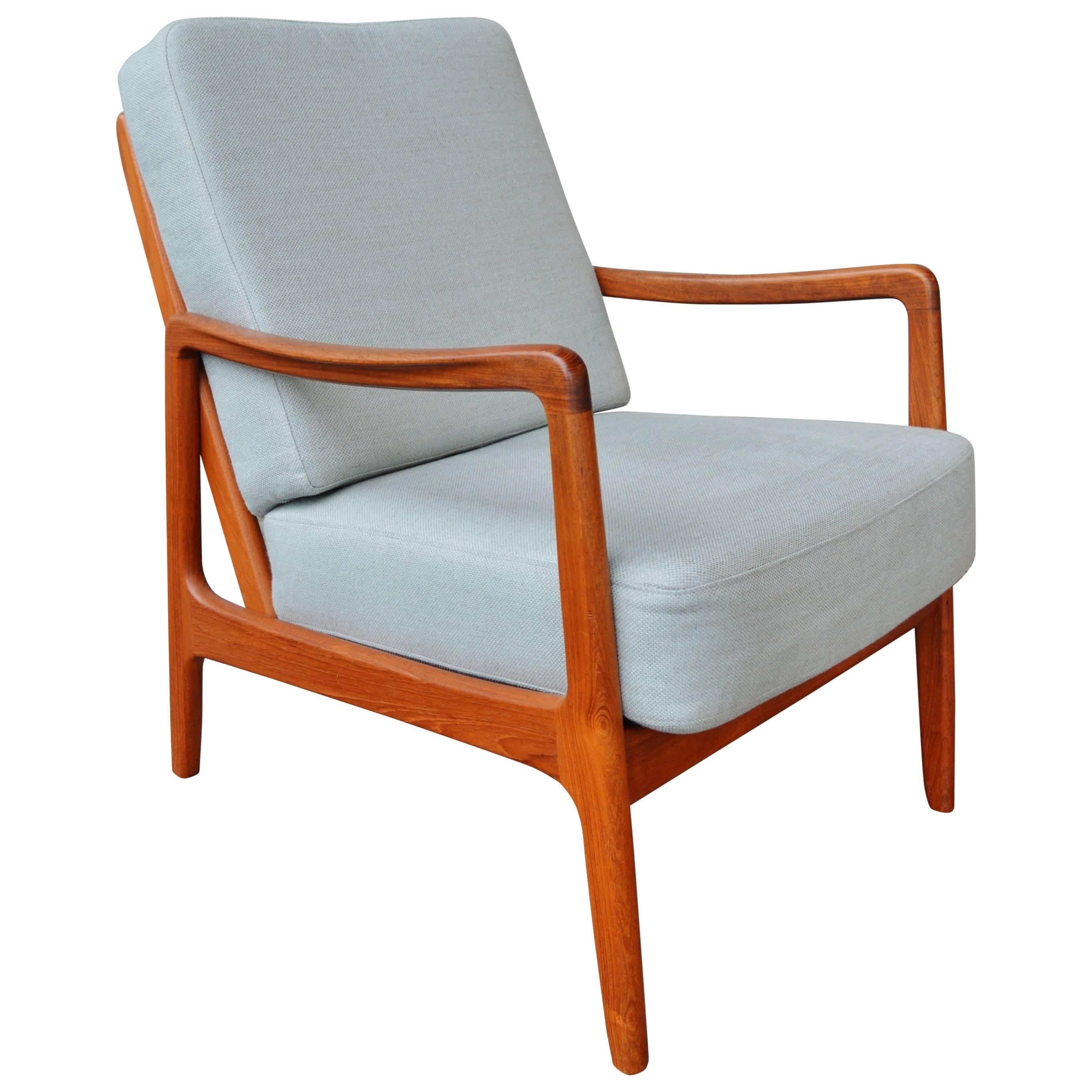 Ole Wanscher Teak Lounge Chair, France 
Son