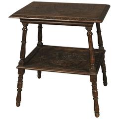 20th Century French Coffee Table in Oak in Renaissance Style