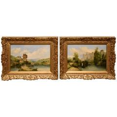 "Continental River Views" Pair by Alfred Henry Vickers