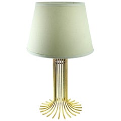 Table Lamp in Gilt Metal, in the Style of Jean Royère
