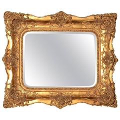 Stunning Large Rectangular Italian Gilded Mirror