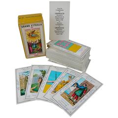 Retro French Tarot Card Fortune Teller's Deck, the Grand Etteilla, B.P.Grimaud