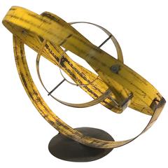 Gyroscope of Reclaimed Steel in Yellow