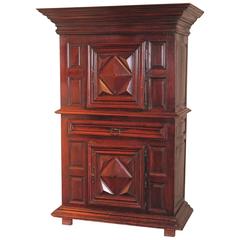 Mid-18th Century French Louis XIII Walnut "Homme-Debout" with Diamond Shapes 6