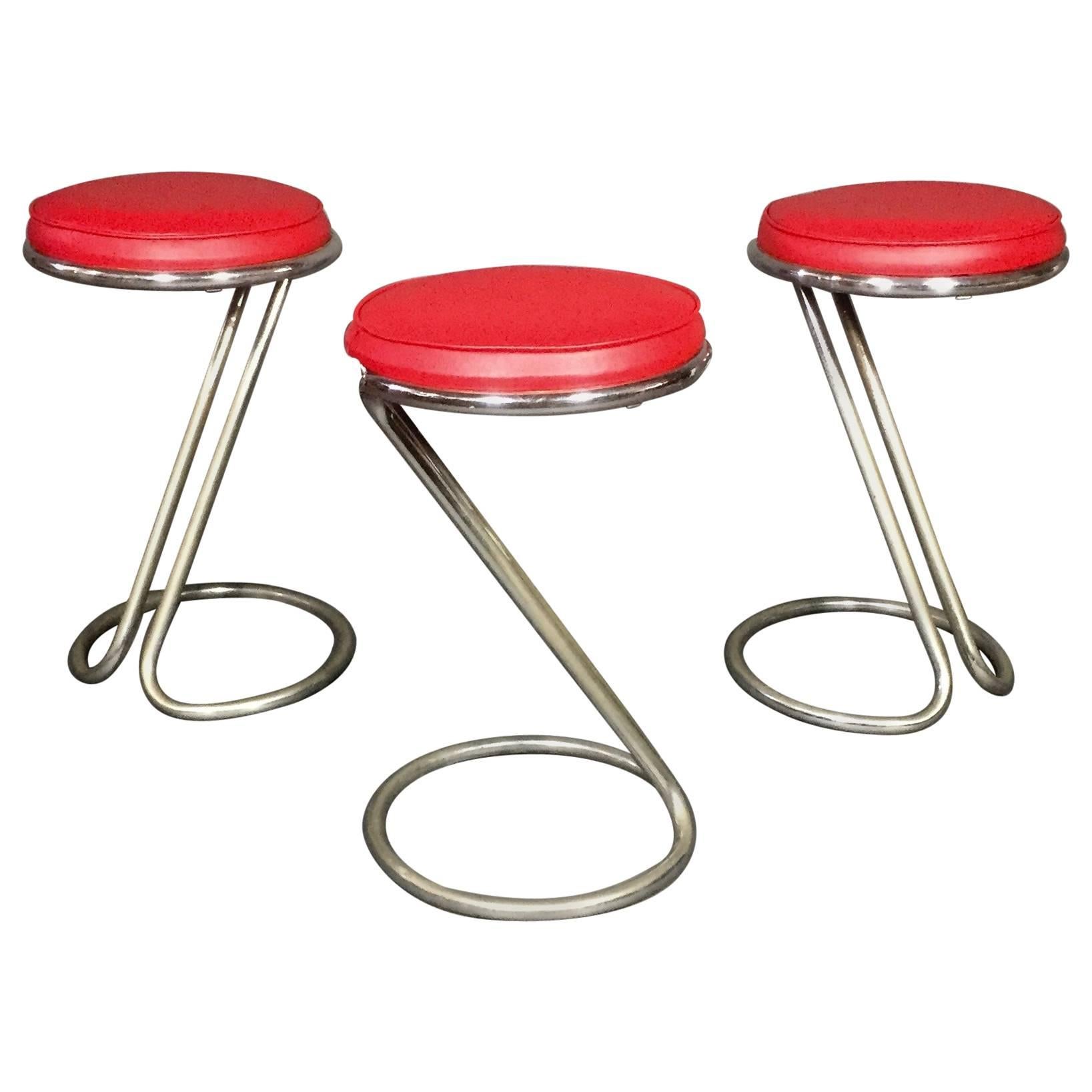 Classic Set of Z-Stools by Gilbert Rohde, USA, 1930s For Sale