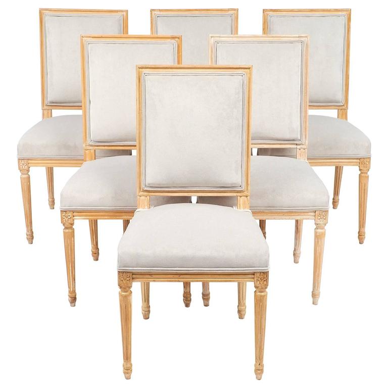 Set of Louis XVI Style Antique French Dining Chairs at 1stDibs