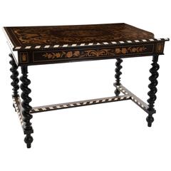 Italian Renaissance-Style Marquetry Console Table