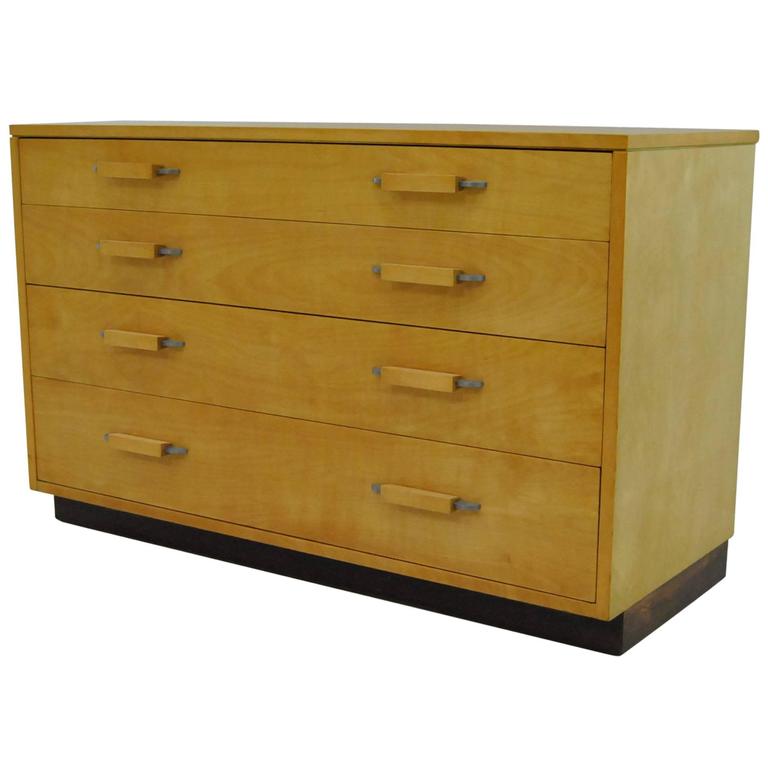 MidCentury FourDrawer Birch Chest by Johnson Furniture Co., Eilel