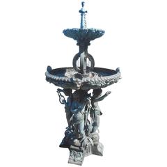 Impressive Bronze Musical Cherubs Fountain 7