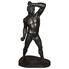 Large Italian Bronze of a Classical Wrestler, A Dressler Hopfgarten Roma