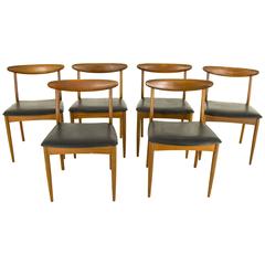 Vintage Mid-Century Modern Six Teak Dining Side Chairs by G Plan