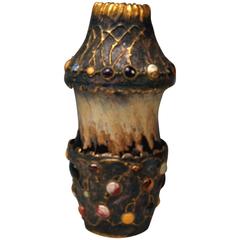  Vase Amphora Österreich Jugendstil Bohemia Teplitz Keramik hergestellt um 1905