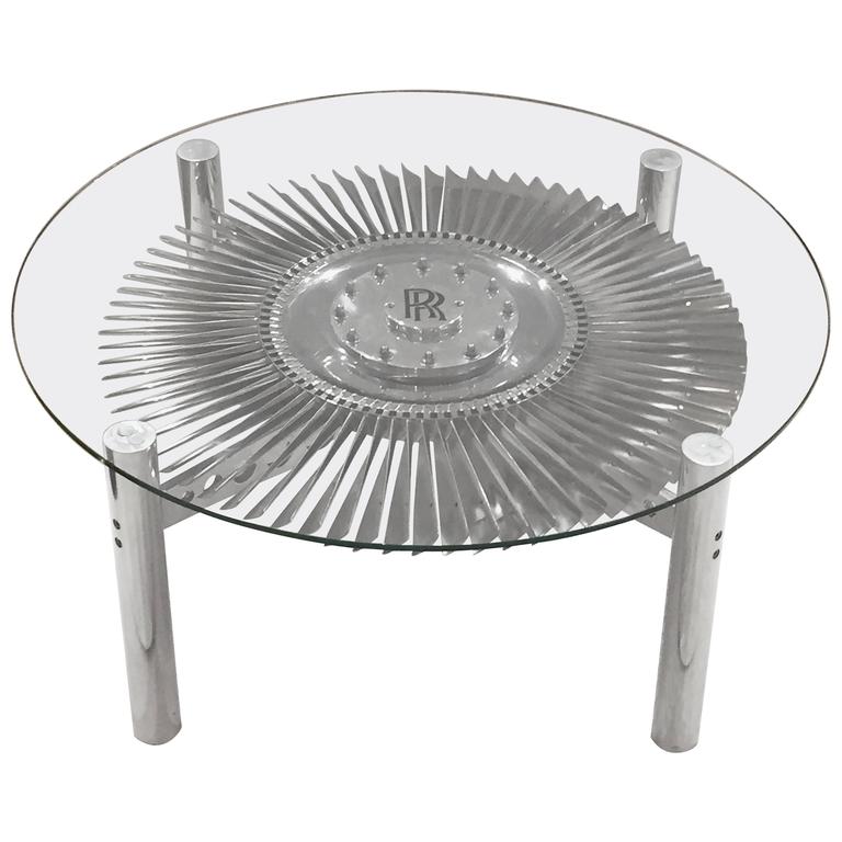 Rolls Royce Jet Engine Impeller Low Table From England At 1stdibs